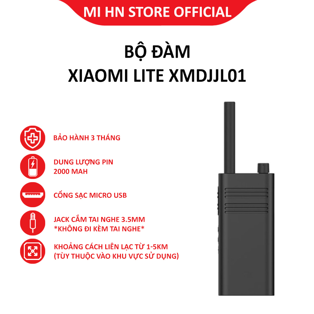 Bộ đàm Xiaomi Lite XMDJJL01 2022 (1 Chiếc) - Bảo hành 3 Tháng