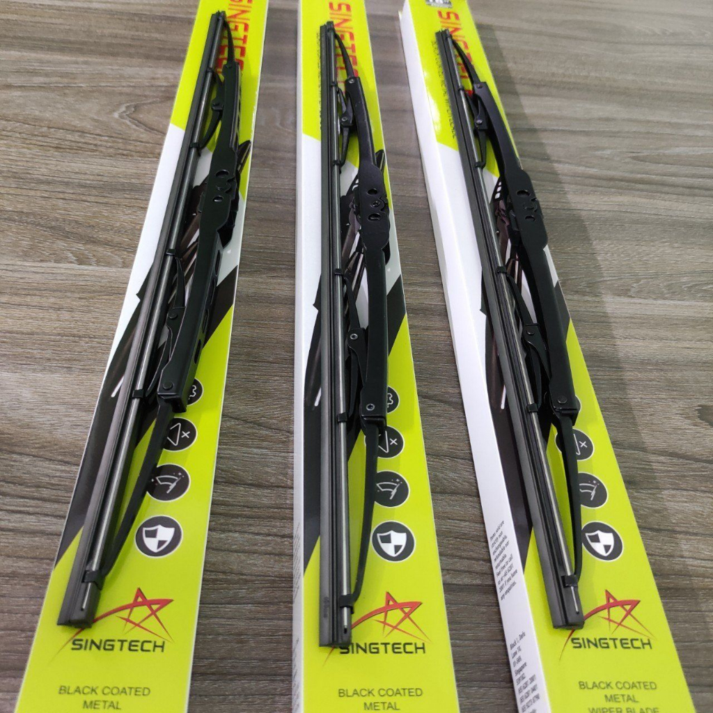 Gạt mưa ô tô SINGTECH, gạt mưa khung sắt lưỡi silicon đủ size cho mọi loại xe, gạt mưa Singapore gạt siêu sạch siêu bền