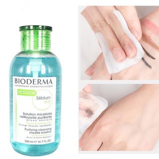 Nước tẩy trang Bioderma 500ml nắp nhấp làm sạch sâu vượt trội và kiểm soát dầu nhờn . -trami