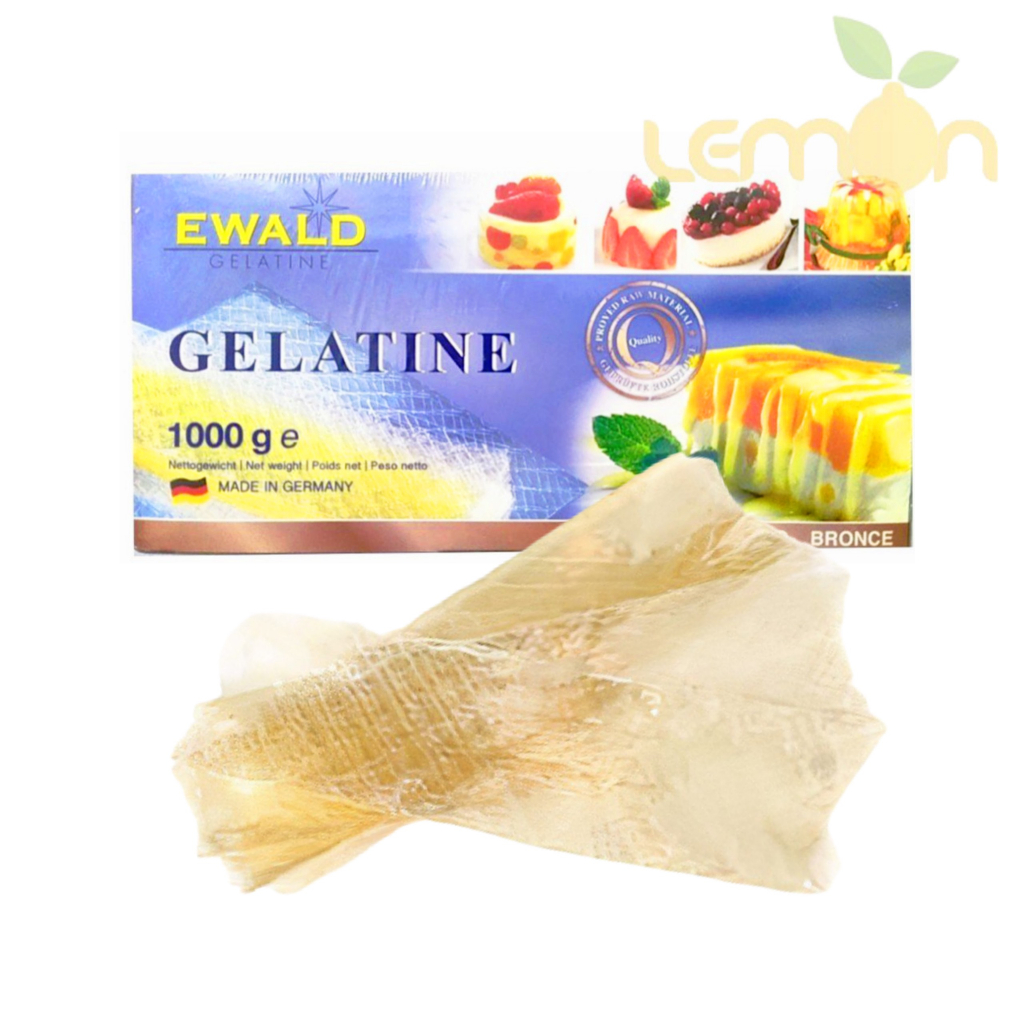 Combo 5-20 Lá gelatine hàng Đức hiệu Ewald  làm panna cotta, bánh kẹo, thạch, nấu chè