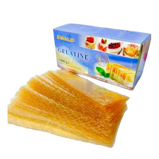 Combo 5-20 Lá gelatine hàng Đức hiệu Ewald  làm panna cotta, bánh kẹo, thạch, nấu chè
