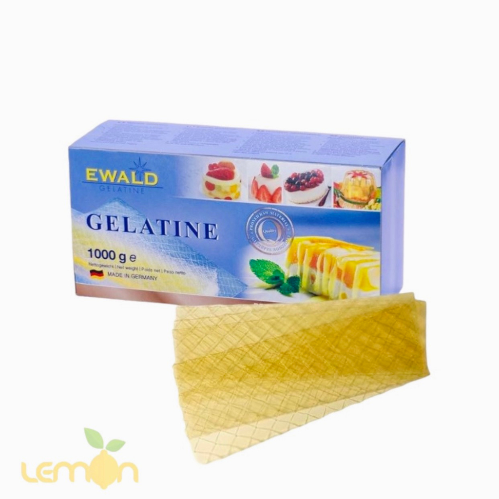 Combo 5-20 Lá gelatine hàng Đức hiệu Ewald  làm panna cotta, bánh kẹo, thạch, nấu chè