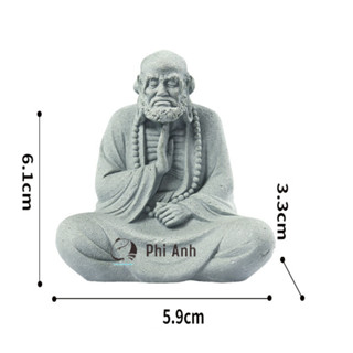 Tượng tổ sư Đạt Ma, phụ kiện trang trí bể cá, tiểu cảnh, sân vườn, bonsai mini