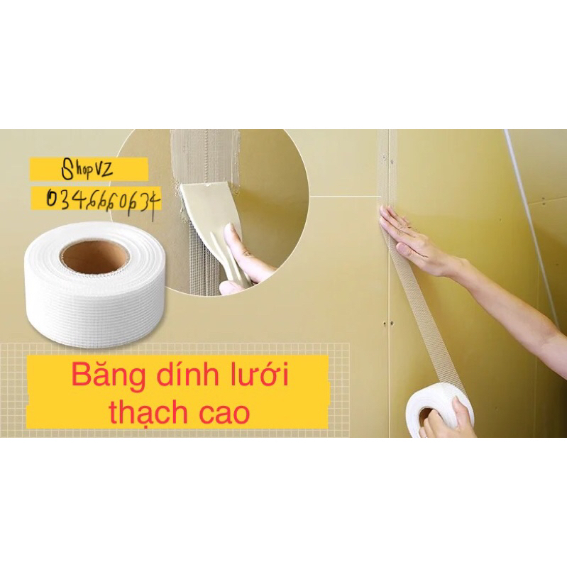 Băng dính lưới thạch cao.