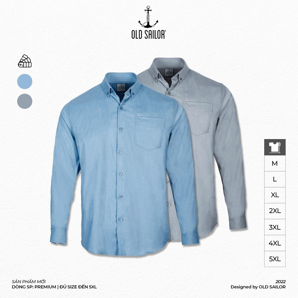 Áo Sơ Mi Nam OLD SAILOR Chất Vải Bamboo Dày Dặn Thoáng Mát Bigsize