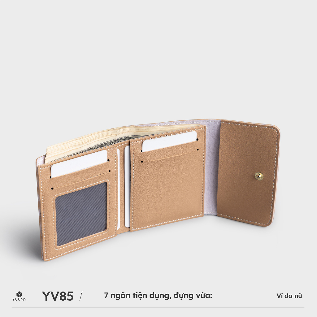 Ví da nữ gấp 3 mini YUUMY Seasand YV85