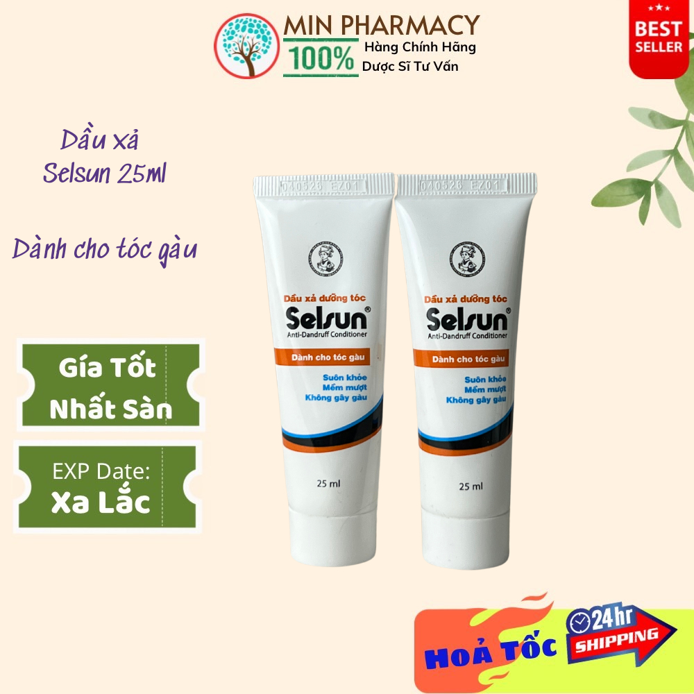 Dầu xả dưỡng tóc Selsun Dành cho tóc gàu Tuýp 25ml - Minpharmacy