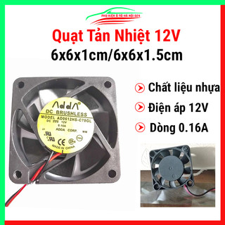 Quạt Tản Nhiệt Brushless 12V Tốc Độ Cao 6x6x1.5cm 0.16A