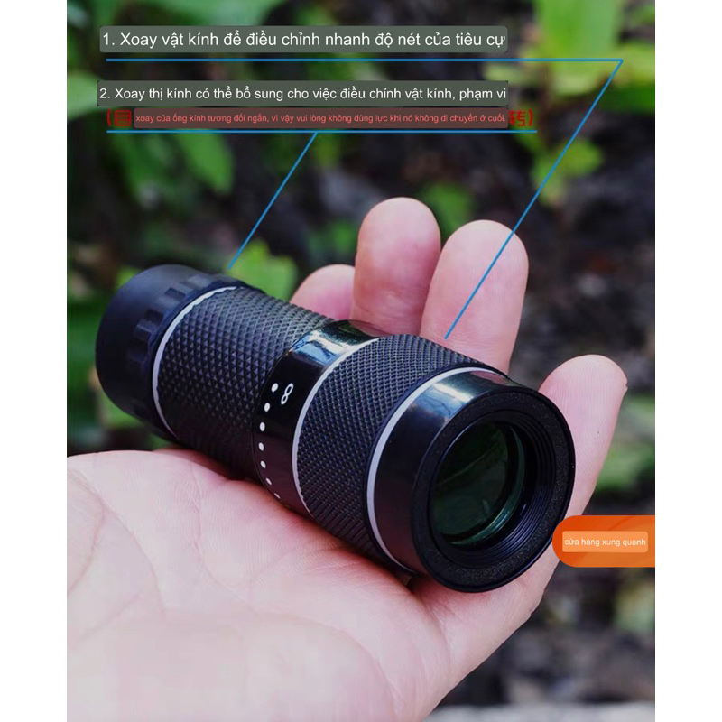 Ống kính scope zoom 10x đo khoảng cách chỉnh tiêu cự