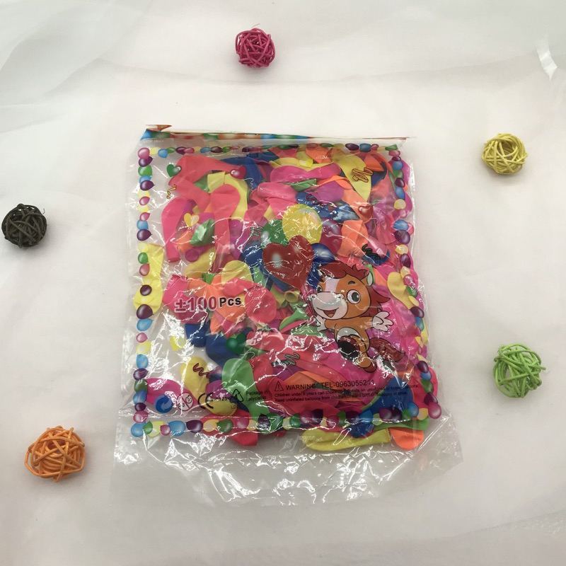 Sét 400 quả bóng bay nhí nhiều màu sắc cho bé bong bóng nước