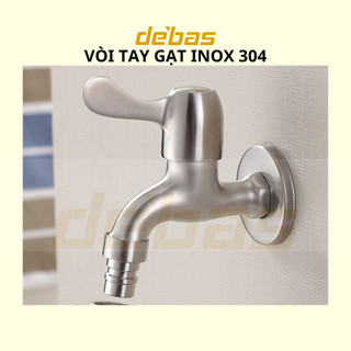 Vòi tay gạt inox 304 vòi máy giặt vòi hồ romine chính hãng Debas V518