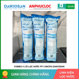 Combo 3 lõi lọc nước Daikiosan PP 5 micromet chính hãng