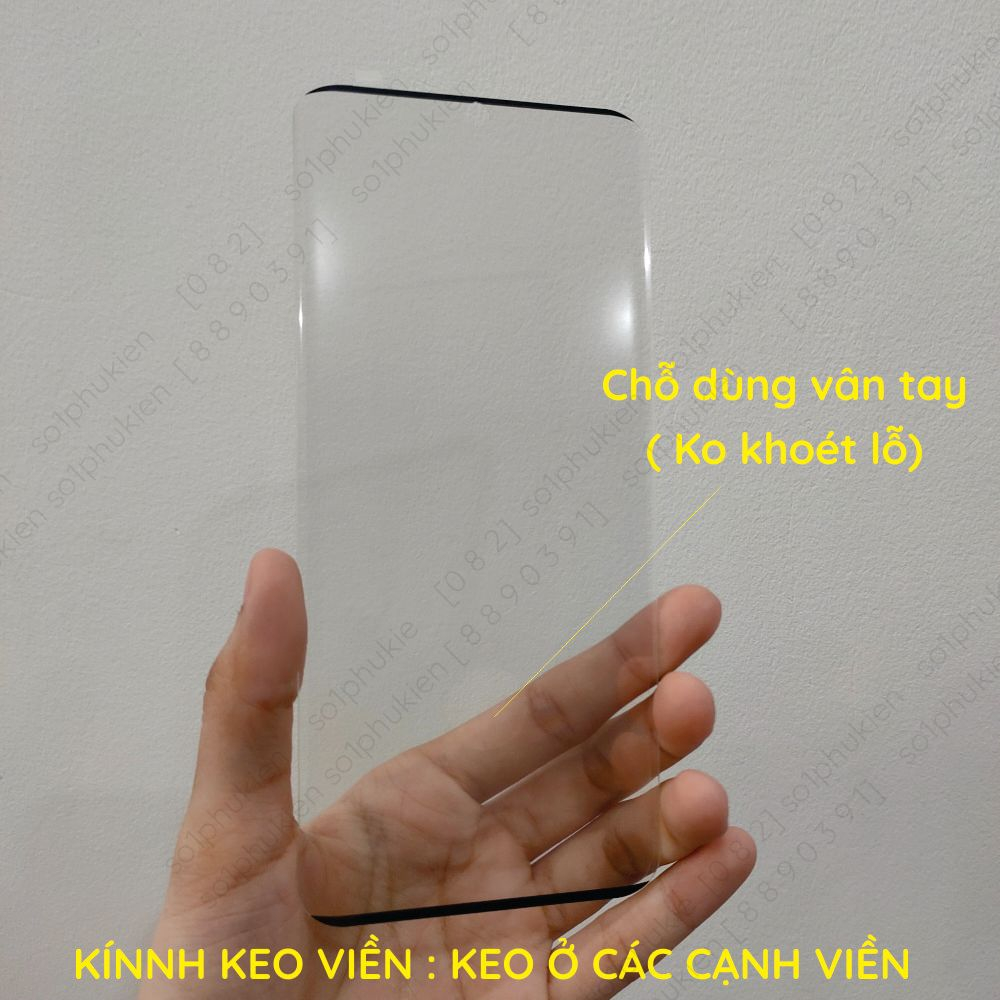Kính cường lực Samsung S20 ultra / S21 ultra màn cong, keo viền, full màn hình