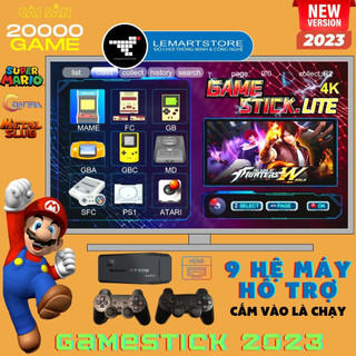 Máy chơi game GAMESTICK 4K không dây với 20.000 trò chơi Retro cổ điển tích hợp sẵn từ LEMARTSTORE