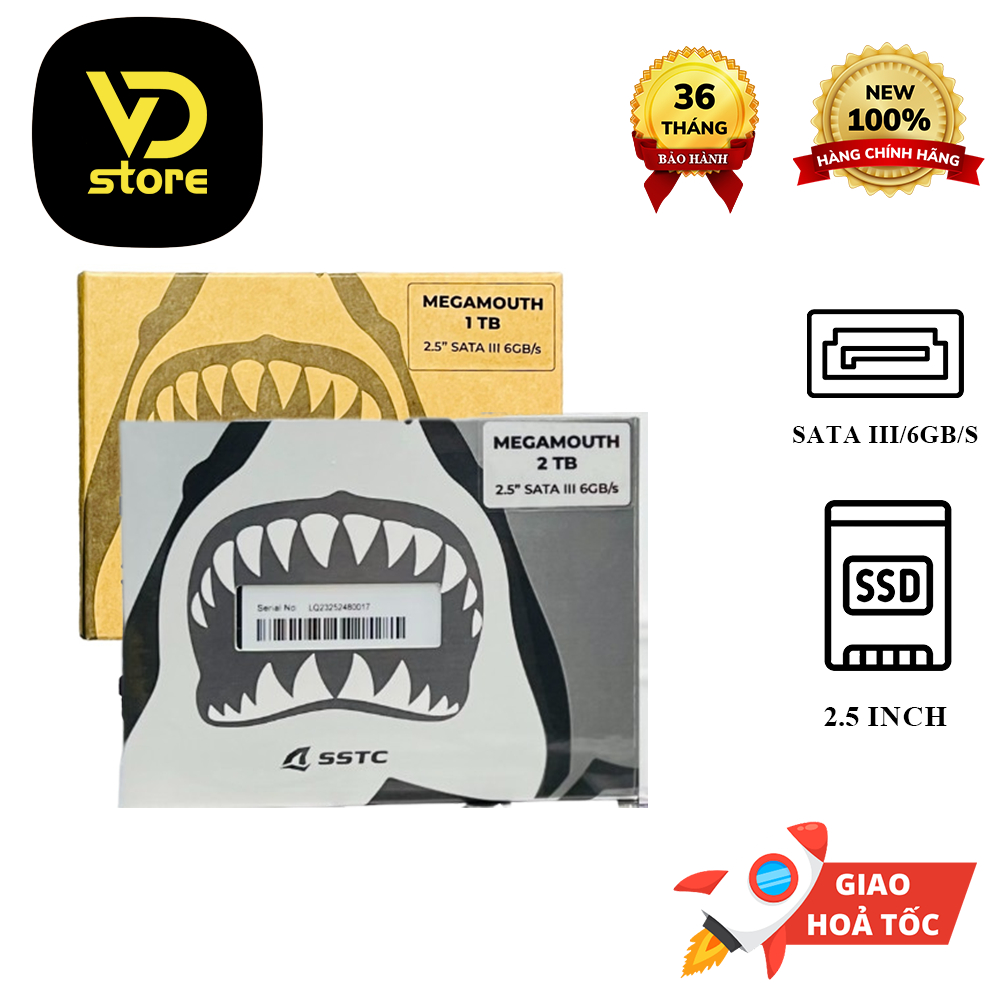 Ổ CỨNG SSD SSTC MEGAMOUTH 2TB/1TB 2.5" SATA3 - NEW BOX CHÍNH HÃNG, BH 36 THÁNG