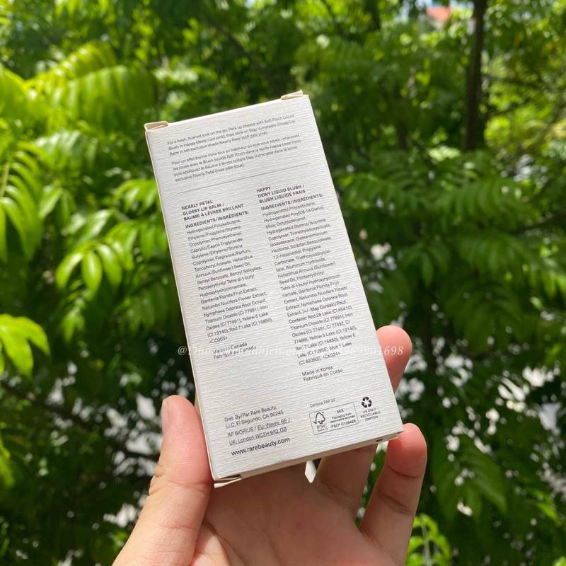 Set son má hồng Rare Beauty by Selena Gomez Fresh and Dewy Lip & Cheek Duo