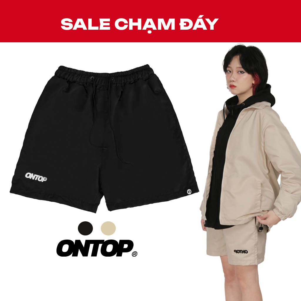 Quần short nam nữ basic local brand ONTOP lưng thun, vải dù - Basic Short O14-Q2