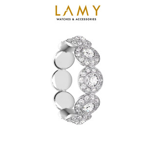 Nhẫn nữ cde angelic round cut silver ring cde8084
