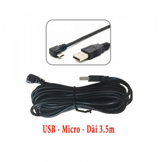 Cáp Sạc, Dây Nguồn Camera Hành Trình Micro USB (Dài 3.5m)