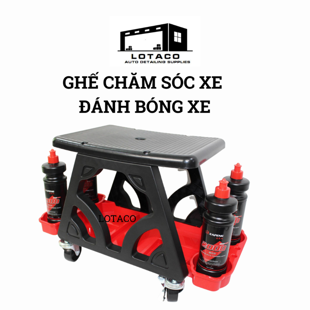 Ghế đánh bóng xe, ghế chăm sóc xe nhựa ABS chuyên dùng detailing Lotaco