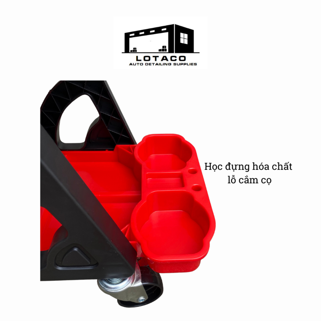 Ghế đánh bóng xe, ghế chăm sóc xe nhựa ABS chuyên dùng detailing Lotaco