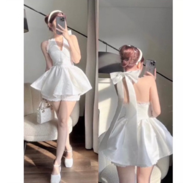 Set Cổ Yếm Quần Gấm Nổi Hoa