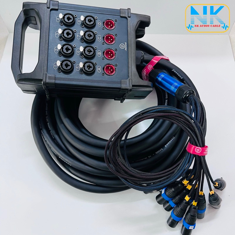 Bộ Cáp 8 - 12 - 16 Line JiaSound S456D - OFC 24 AWG