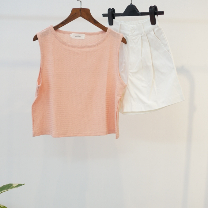 Áo Croptop nữ Sát Nách vải thun Xốp Cao cấp thời trang ANHSTORE , Áo thun Xốp croptop nữ màu Pastel thời trang