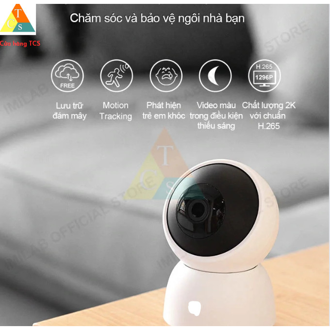 Camera giám sát Imilab A1 xoay 360 độ CMSXJ19E Bản Quốc Tế IMILAB 019 IP Camera 2K  A1 1296P  Security