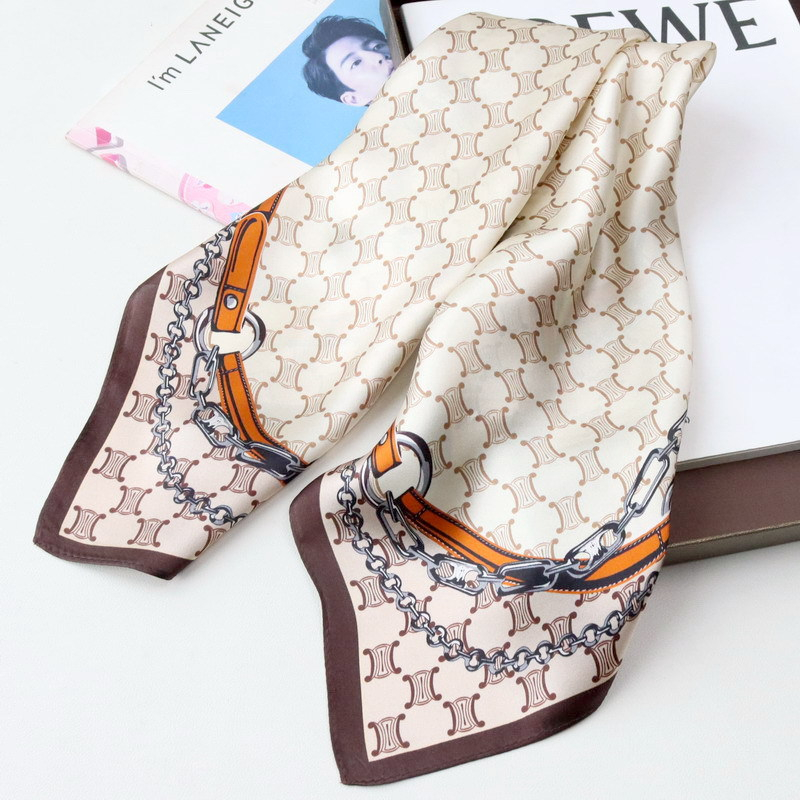Khăn lụa vuông họa tiêt KLV083 70x70cm THYTHY STORE