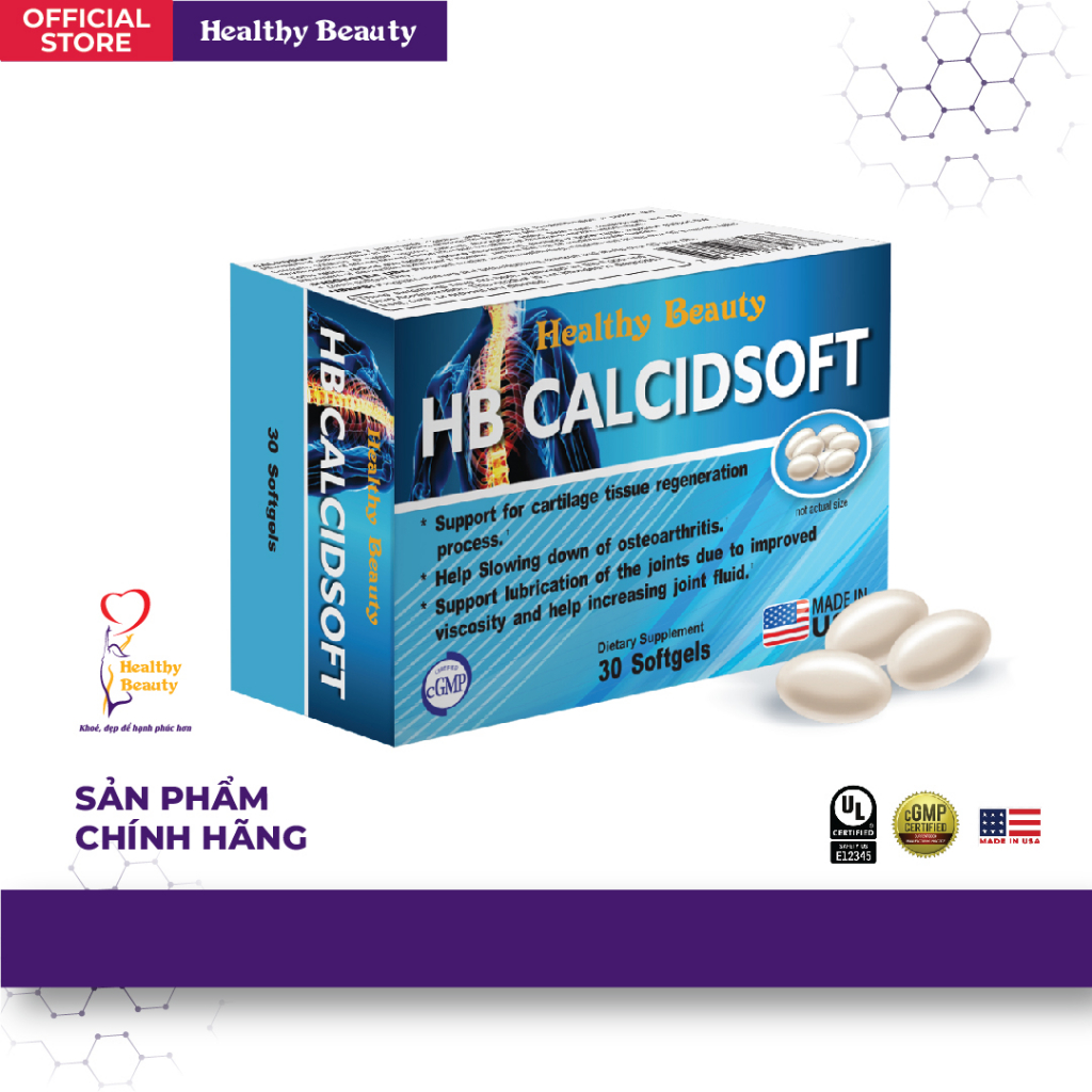 Viên uống giúp Bổ Sung Canxi và Vitamin D3 HB CALCISOFT