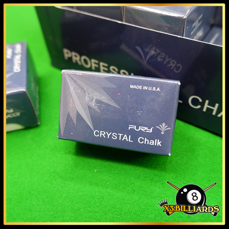 Lơ Bida FURY Crystal Chalk 2 Viên Cho Cơ Pool Lỗ Lip 3 Băng, Phấn Bôi Đầu Gậy Bi A Hàng Nhập Khẩu Chính Hãng