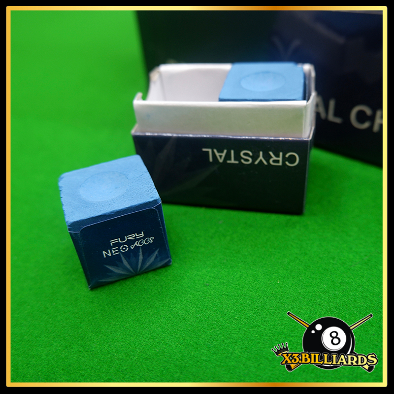 Lơ Bida FURY Crystal Chalk 2 Viên Cho Cơ Pool Lỗ Lip 3 Băng, Phấn Bôi Đầu Gậy Bi A Hàng Nhập Khẩu Chính Hãng