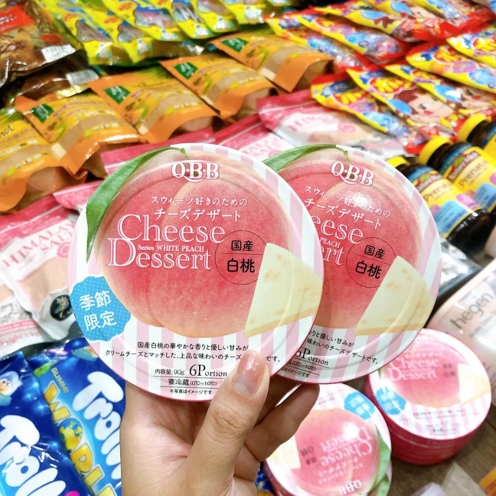 Phô Mai Nhật QBB vị việt quất, táo cho bé 8 tháng ăn dặm 90g