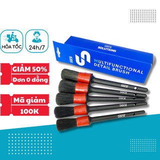 Bộ cọ vệ sinh chi tiết 5 cây chịu hóa chất SGCB, chổi rửa đa năng quét nội thất bụi bẩn, rửa xe