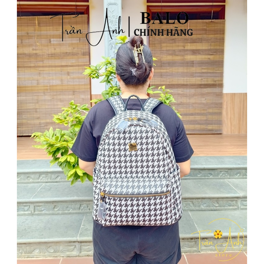 Balo Nữ Thời Trang Họa Tiết Răng Sói Phong Cách Trẻ Trung SIZE 40 - Đựng vừa sách vở A4, Atlat địa lý, Laptop 14in