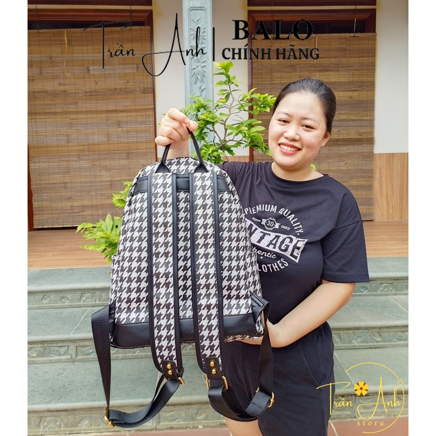 Balo Nữ Thời Trang Họa Tiết Răng Sói Phong Cách Trẻ Trung SIZE 40 - Đựng vừa sách vở A4, Atlat địa lý, Laptop 14in