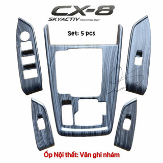 Ốp nội thất xe mazda cx8 carbon + vân đá nhựa phụ kiện trang trí dán 2019 2020 2021 2022 2023