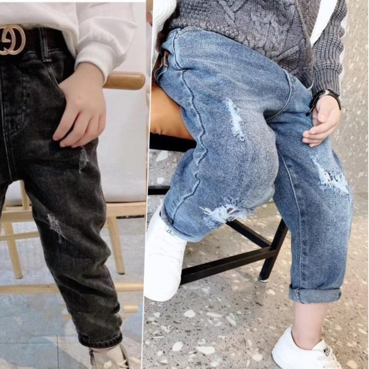 Jean 2 màu co giãn rách nhẹ xanh và đen