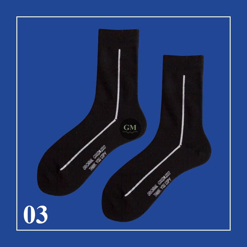 Set Tất Vớ Nam GUMEN Đen Hoạ Tiết Cao Cấp Thời Trang Trẻ Trung Phong Cách