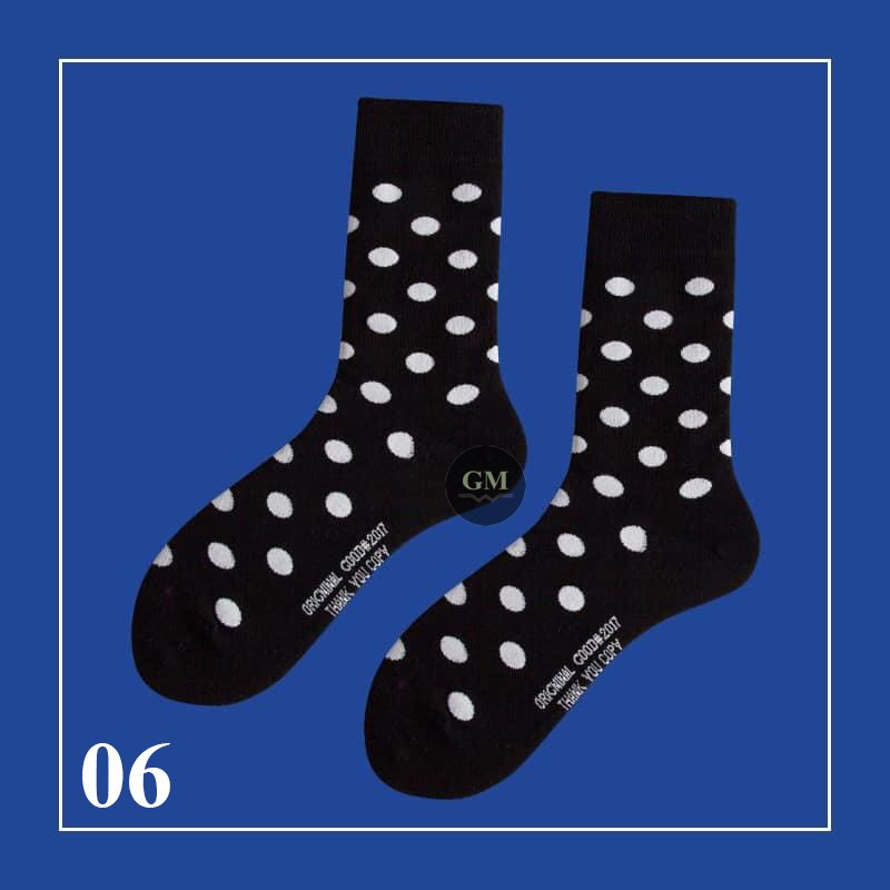 Set Tất Vớ Nam GUMEN Đen Hoạ Tiết Cao Cấp Thời Trang Trẻ Trung Phong Cách