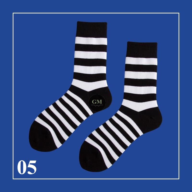 Set Tất Vớ Nam GUMEN Đen Hoạ Tiết Cao Cấp Thời Trang Trẻ Trung Phong Cách