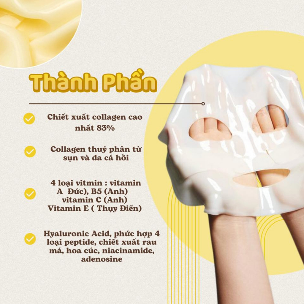 Mặt Nạ Thạch Collagen Medianswer 83% Pure Collagen Tươi Vita Collagen Mask Tái Tạo Chống Lão Hóa Giảm Nếp Nhăn