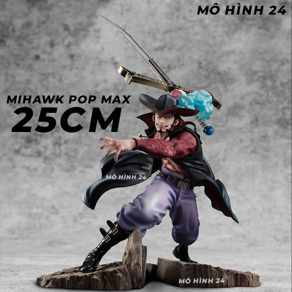 Đồ chơi trang trí mô hình One Piece Juracule Mihawk Portrait Of Pirates Maximum MegaHouse dracula POP MAX JT dercor24