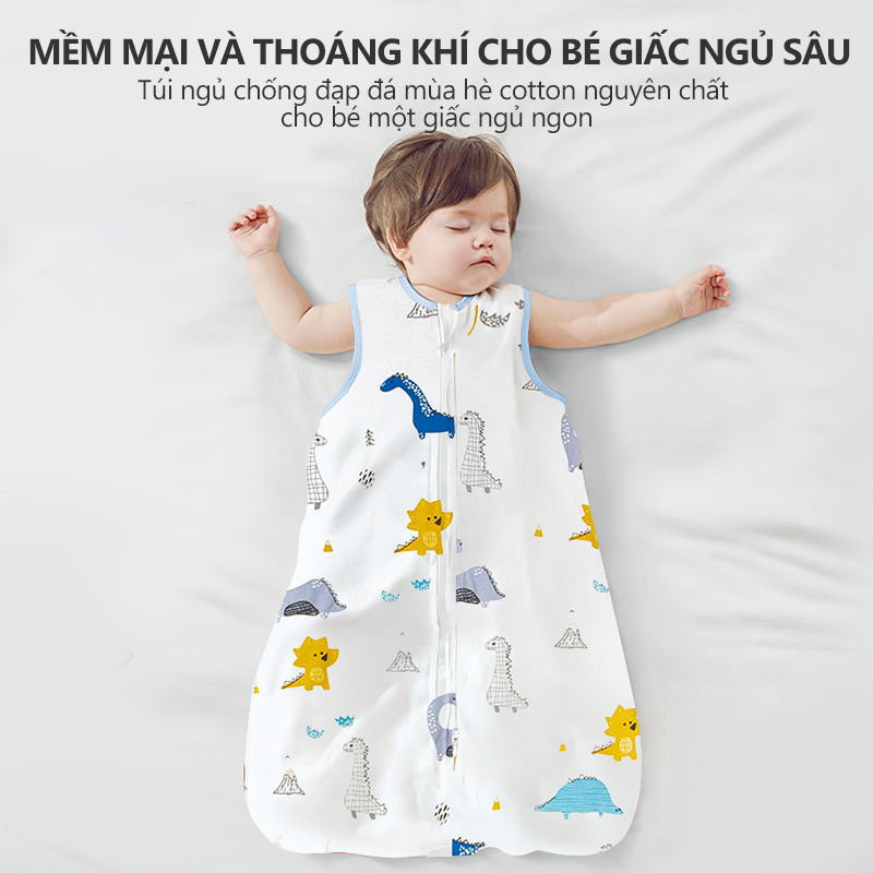 [Einmilk.ân ninh] Túi ngủ cho bé chất liệu cotton nguyên chất , mềm mại thoáng khí QSB240