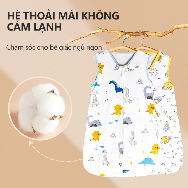 [Einmilk.ân ninh] Túi ngủ cho bé chất liệu cotton nguyên chất , mềm mại thoáng khí QSB240