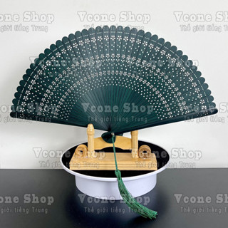 (BẢN ĐẸP) Quạt gỗ cổ trang nhiều màu quạt xếp cầm tay cô dâu mini phong cách Trung Quốc