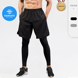 Quần tập gym nam, quần bóng rổ nam dáng dài 2 lớp cao cấp KAIPLAYS Quần dài thể thao legging nam, quần chạy bộ KP067