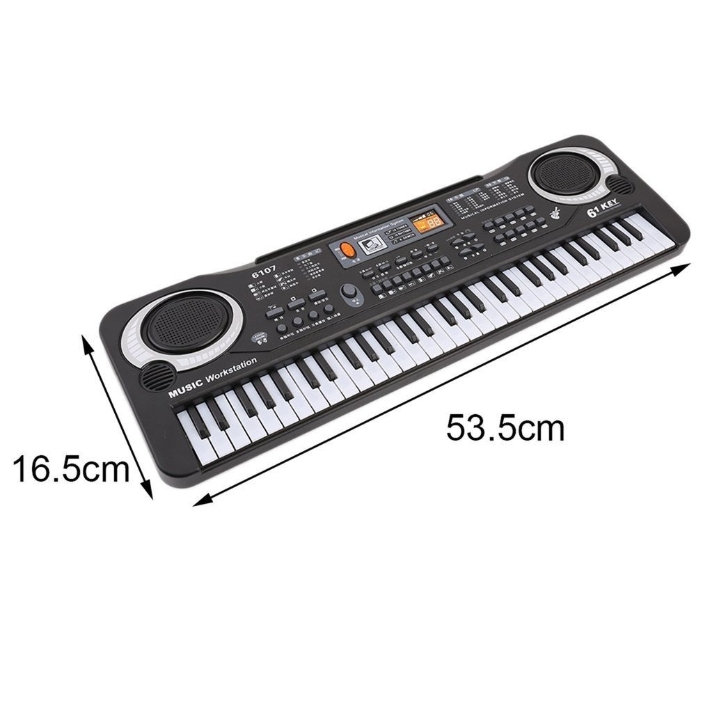 Đồ Chơi Âm nhạc, Đàn Piano organ điện tử Keyboard 61 Phím Kèm Mic kèm Sạc cho Bé