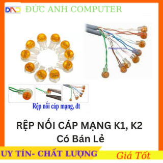 Hạt Rệp Nối Dây Mạng LAN, Điện Thoại Có Đầu (Bịch 100 Đầu), Rêp K1, Rệp K2